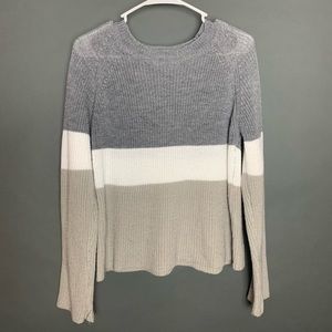 Grey striped sweater